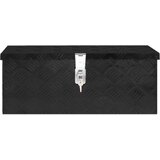 vidaXL Kutija za pohranu crna 60 x 23,5 x 23 cm aluminijska | shoptok.hr