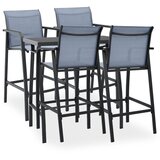  5-dijelni vrtni barski set crno-sivi | shoptok.hr