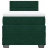 Box spring krevet s madracem tamnozeleni 90x190 cm baršunasti | shoptok.hr