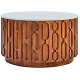 Premier Housewares Okrogla klubska mizica z marmorno mizno ploščo v naravni barvi ø 70 cm Torcino – | Shoptok.si