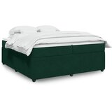 Krevet s oprugama i madracem tamnozeleni 200x200 cm baršunasti | shoptok.hr