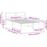  Krevetna konstrukcija S LED lampica s uzglavljem Voštano smeđa 120 x 200 cm | shoptok.hr