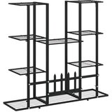 Stalak za cvijeće 94,5 x 25 x 89 cm crni željezni | Eponuda.com