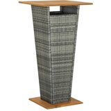 vidaXL Barski stol sivi 60x60x110 cm poliratan i masivno drvo bagrema Cijene
