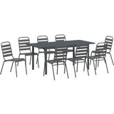 vidaXL Vrtni set za objed 9 pcs Antracit Čelik s prahom Cijene