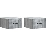  Stenski nočni omarici 2 pcs Siva Sonoma 34,5 x 33 x 20 cm, (5000209777) | Shoptok.si