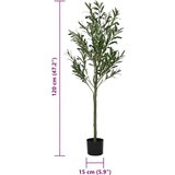 vidaXL Umjetno stablo masline 450 listova 120 cm zeleno | shoptok.hr