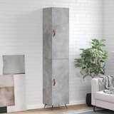 vidaXL Visoka omara betonsko siva 34,5x34x180 cm inženirski les | Shoptok.si