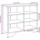  Komoda boja hrasta sonome 91x35,5x74,5 cm konstruirano drvo | shoptok.hr