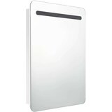 vidaXL led kopalniška omarica z ogledalom sijoče bela 60x11x80 cm | Shoptok.si