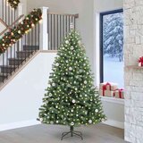 vidaXL Umetno Zložljivo Božično Drevo Zelena 240 cm PVC in kovina | Shoptok.si
