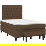  Krevet s oprugama i madracem tamnosmeđi 120 x 200 cm od tkanine | shoptok.hr