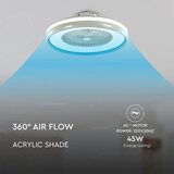  LED plafonsko svetlo sa ventilatorom LED/45W/230V 3000/4000/6500K plava | Eponuda.com