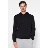 Trendyol Black-Grey Men's 2-Pack Basic Regular/Normal Cut Hoodie with Soft Pillows Sweatshirt.