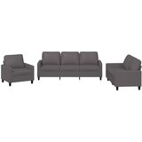  3-dijelni set sofa s jastucima sivi od umjetne kože | Eponuda.ba