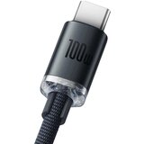 Baseus Crystal Shine kabel USB v USB-C 100W 2m (črn) | Shoptok.si