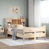 vidaXL Posteljni okvir brez vzmetnice 135x190 cm trdna borovina | Shoptok.si