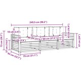  Set vanjskih sofa 3 kom. Prirodna i antracit | shoptok.hr