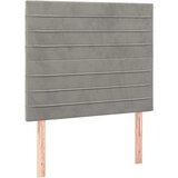 Box spring krevet s madracem svjetlosivi 90x190 cm baršunasti | shoptok.hr