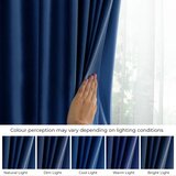 Restilo Temno modra žametna zavesa za delno zatemnitev 140x270 cm Eyelets – | Shoptok.si