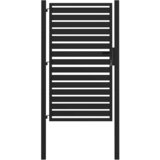 vidaXL Vrtna vrata z zaklepanjem črna 100x150 cm aluminij, (5000301127) Cene
