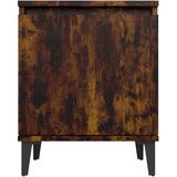  Nočna omarica z nogami 2 kosa dimljeni hrast 40x30x50 cm, (20733387) | Shoptok.si