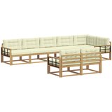 vidaXL Zunanja garnitura za sedenje 6 pcs Bela in krem Poliester, (5000279634) | Shoptok.si