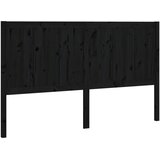  Uzglavlje za krevet crno 125,5 x 4 x 100 cm od masivne borovine | shoptok.hr