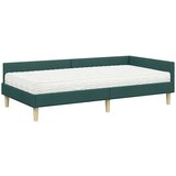  Kotni okvir postelje z matrico z vzmetnico 2 pcs Zelena blago, (5000121394) | Shoptok.si