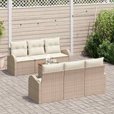  Sjedeća garnitura za vrt 7 kom. Bež i krema poliratan 179 x 62 x 69 cm | shoptok.hr