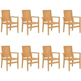  Složive vrtne stolice 8 kom 56,5x57,5x91 cm od masivne tikovine | shoptok.hr