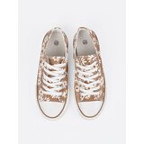 Shelvt Beige women's sneakers with flowers | ePonuda.com