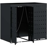  Skladištenje kanti za 2 kante Crna 136 x 77 5 x 121 5 cm | shoptok.hr