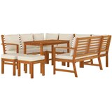  9-dijelni vrtni blagovaonski set s jastucima od bagremovog drva | shoptok.hr