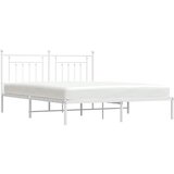  Metalni okvir za krevet s uzglavljem bijeli 180x200 cm | shoptok.hr