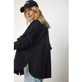  Women's Black Gabardine Linen Shirt Jacket | Eponuda.ba