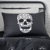Catherine Lansfield Temno siva otroška posteljnina za zakonsko posteljo 200x200 cm Skulls – | Shoptok.si
