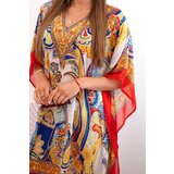Kesi Włoski Women's beach poncho with a loose fit red | Shoptok.si