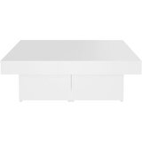  Stolić za kavu bijeli 90 x 90 x 28 cm od konstruiranog drva | Shoptok.si