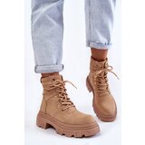 EVENTO Leather Warm Lace-up Boots Beige Merisha | ePonuda.com