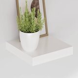  Plutajuće zidne police 2 kom sjajne bijele 23x23,5x3,8 cm MDF | shoptok.hr