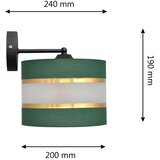  Zidna lampa HELEN 1xE27/15W/230V zelena/zlatna | Eponuda.com