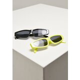 Urban Classics Accessoires Sunglasses Lefkada 2-Pack neonyellow/black Cene