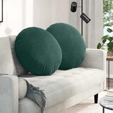  Jastučići za sjedenje 2 pcs Tamnozelena Ø 80 x 29 cm Baršun | shoptok.hr