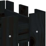 vidaXL Vrtna sadilica s izgledom ograde crna 60x30x30 cm od borovine | shoptok.hr