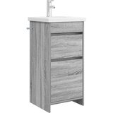 vidaXL Kopalniška omarica s pomivalnikom Siva Sonoma 42 x 40 x 84,5 cm, (5000245220) | Shoptok.si