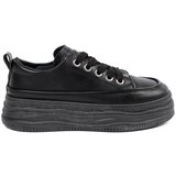 Shelvt Black platform sneakers Cene