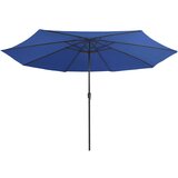  Vrtni suncobran s metalnim stupom 390 cm azurnoplavi | shoptok.hr
