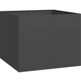 Maison Chic Cvetlični Lonec - Cvetlično korito črn 100x100x80 cm Jeklo, (21788927) | Shoptok.si