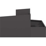  Vrtna saksija Crna 80 x 80 x 50 cm Čelična vrata | Eponuda.com